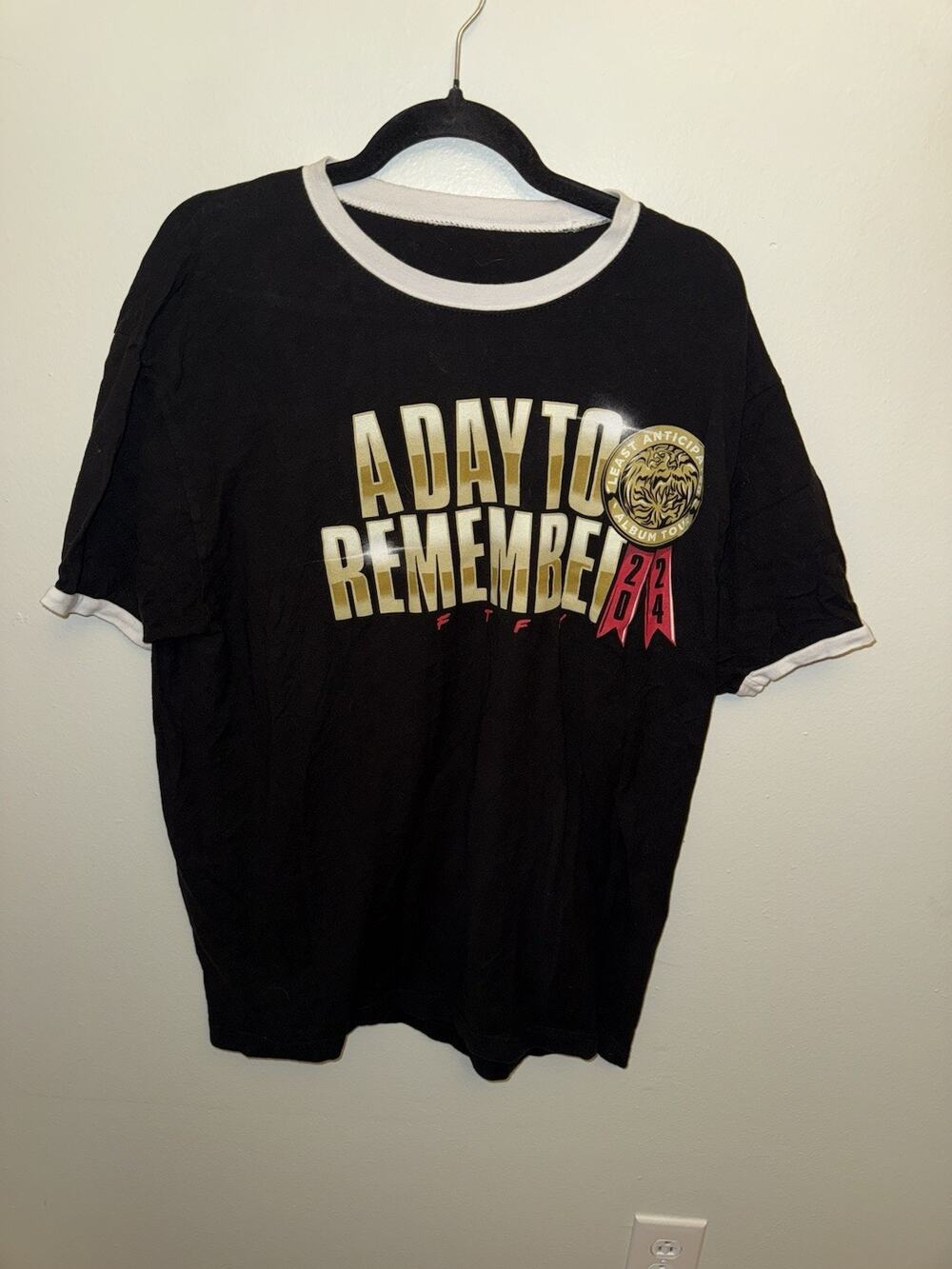 A day to remember black tour tshirt FTFW Least Anticipated Album Tour XL (?)